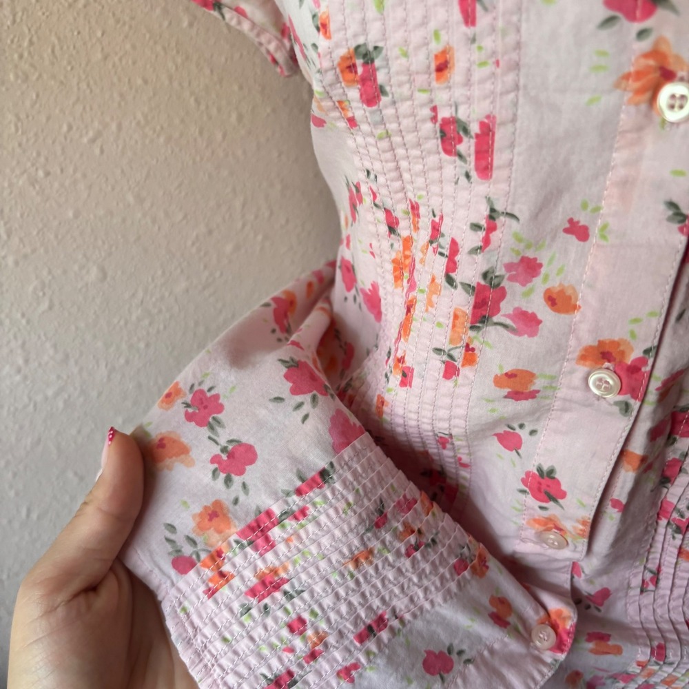 Y2K Baby Pink Girl Next Door Button Down Blouse - Picture 4 of 6